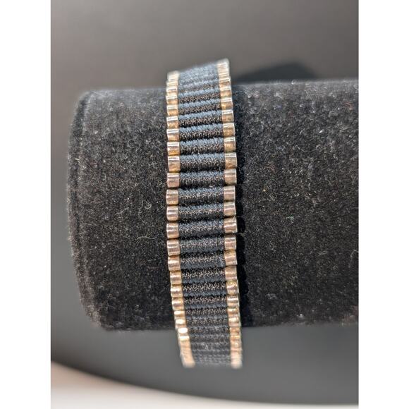 Authentic Links of London Unisex Black Sterling Adjustable Friendship Bracelet - Picture 7 of 7